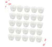 ULTECHNOVO 25 pièces Lot de Caissettes à Cupcakes Papier Dentelle Blanche Caissettes de Cuisson Creuses pour Muffins Décoration pour Gâteaux de Mariage Anniversaire et