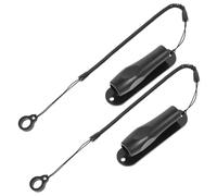 ULTECHNOVO 2pcs Corde pour Stylet en Plastique et Silicone avec Fixation Sécurisée pour Stylo Noir, Dragonne Anti-Perte pour Étudiants et Professionnels