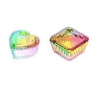 ULTECHNOVO 2pcs Coupe de Manucure en Verre Couvercle, Accessoire pour Mélange de Liquides, Design Délicat et Élégant pour Soin des Ongles et Manucure Professionnelle