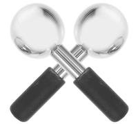 ULTECHNOVO 2pcs Globes à Glace en Acier Inoxydable pour Massage des Yeux Cou, Soulagement des Poches et Effet Rafraîchissant pour Soin du Visage Couleur Aléatoire