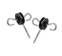 ULTECHNOVO 2pcs Isolateurs à Visser pour Clôture Électrique en Acier Galvanisé et PP, Accessoires pour Poteaux en Bois, Contrôle Facile et Flexibilité pour Ranch Agricole