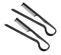 ULTECHNOVO 2pcs Peignes de V pour Cheveux Noirs en Abs, Lisseur Pratique, Contrôle, Protège les Mains, Coiffure et Stylisme Professionnel