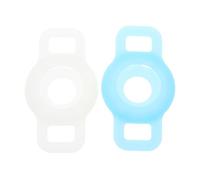 ULTECHNOVO 2Pcs Pet Collar Case Tracer Cover Compatible with AirTag Silicone Keeps It Safe and Tight Anti-Lost for Dog Cat Collar