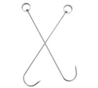 ULTECHNOVO 2pièces Crochet Viande Acier Inoxydable Pivotant Pour Barbecue Fumoir Découpe Suspension De Bacon Jambon Et Bœuf