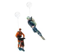 ULTECHNOVO 2pièces Décoration Plongeur Flottant pour Aquarium Lot de Figurines Plastique Décoration Aquarium sans Pollution