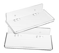 ULTECHNOVO 2pièces Étagères Murales Flottantes Acrylique Lot Perçage pour Chambre Et Salle De Bain Petite Étagère Murale Adhésive