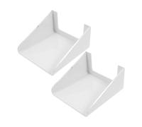 ULTECHNOVO 2pièces Lot de Étagères Murales Adhésives Blanches pour Supports Moniteurs Et Caméras Petite Étagère Stable Plastique pour Routeurs Et Appareils Électroniques Installation Facile p