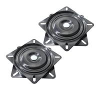 ULTECHNOVO 2pièces Lot de Plaques Pivotantes Robustes pour Tabourets de Bar Base Métallique avec Roulement à Billes Solide Support pour Sièges de Bar Fauteuils et Bancs de Bateau