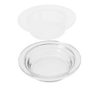 ULTECHNOVO 2pièces Porte-Huile Essentielle Verre Transparent Plaque Chauffante pour Parfum Et Cire Fondue Plat Chauffe-Huile Réutilisable
