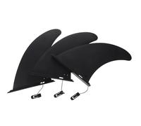 ULTECHNOVO 3 Pièces Aileron Central Amovible Noir en Nylon à Clipser | Modèle Renforcé, Template Équilibré pour Virages Rapides et Maintien, Accessoire Surf pour Longboard