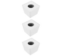 ULTECHNOVO 3 Pièces Cache-Logo du Microphone Cube Blanc en Plastique | Écume Intérieure, Installation Facile, Rendu Élégant, pour Journalistes et Créateurs, Diffusion Média
