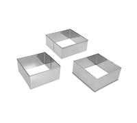 ULTECHNOVO 3 pièces Emporte Carrés Inox Moules Pâtisserie Antiadhésifs pour Biscuits Chocolat et Raviolis Outils de Découpe Polyvalents pour Cuisine DIY