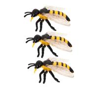 ULTECHNOVO 3 Pièces Figurines Abeilles Réalistes Jouets Insectes Plastique Éducatifs Décoration Fête Garçon Fille