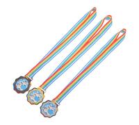 ULTECHNOVO 3 pièces Médaille Sport Natation Or Argent Bronze Métal Léger avec Ruban pour Compétitions Scolaires et Journées Sportives Garçon Fille