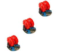 ULTECHNOVO 3 Pièces Ornement D'équipement De Moulin à Vent Accessoires D'aquarium Décoratif Abri De Poisson pour Aquarium Accessoire pour Aquarium Résine
