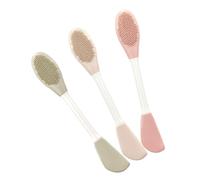 ULTECHNOVO 3 pièces Pinceaux Applicateurs de Masque Visage Silicone Double Embout Brosse Nettoyante Ergonomique pour Soins Visage et Application Masque Professionnelle