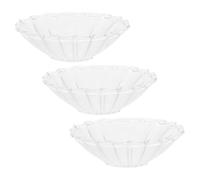 ULTECHNOVO 3 Pièces Protège-Gouttes en Verre pour Bougies, Anneau Rond | Anti-goutte Réutilisable, Large Zone de Capture, pour Dîner Romantique et Cérémonie, Décor Élégant