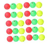 ULTECHNOVO 30 pièces Bobbers de Mousse Flotteurs Bobber Flottantes avec Anneau Indicateurs Lumineux Pratiques pour Jouets Cadeaux Pêcheur Assortiment Jaune Rouge Vert