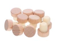 ULTECHNOVO 30 pièces Lot de Bouchons Forme T Bois de Hêtre pour Vin Bouchons Réutilisables Finition Coniques pour Bouteilles de Vin