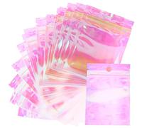 ULTECHNOVO 300pièces Sachet Transparent Holographique pour Bijoux Réutilisables Et Refermables pour Petits Commerces Et Élégants