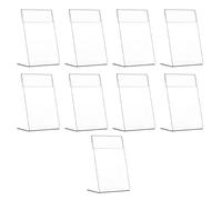 ULTECHNOVO 36 Pcs Supports de Prix, Porte-étiquette Transparent pour Afficher le Prix/Nom, Transparent Mini Affichage du Signe Porte-Cartes pour Bureau, Supermarché, Restaurants - 9 X 6cm