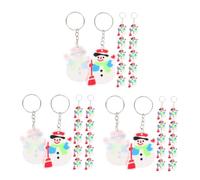 ULTECHNOVO 36 Pièces Porte-clés Noël PVC Père Noël Doux Pendentifs Décoratifs Festifs pour Sacs Clés de Fête Modèles Aléatoires