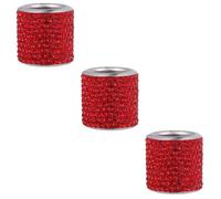 ULTECHNOVO 3pièces Collier De Têtière Strass pour Siège Auto Accessoire De Décoration Intérieure avec Anneau Tige Rouge Améliorez Le Style De Votre Véhicule