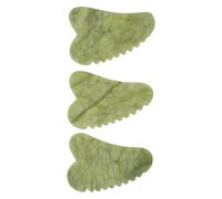 ULTECHNOVO 3pièces Planche de Massage Gua Sha Jade pour Visage Grattoir Facial Forme de Cœur Outil de Gua Sha pour Stimuler les Méridiens et Embellir la Peau