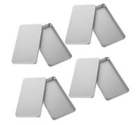 ULTECHNOVO 4 pièces Boîte de Rangement Portable Inoxydable avec Couvercle Organisateur pour Coque de Téléphone et Protection Écran Verre Trempé Boîte de Rangement Multifonction pour Bureau