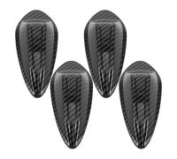 ULTECHNOVO 4 Pièces Cache D'antenne Extérieure pour Voiture en Abs Noir, Forme Aileron de Requin, Facile à Installer Protection la Poussière, Modification de Véhicule