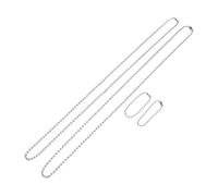 ULTECHNOVO 4 Pièces Chaîne à Billes Style Militaire Minimaliste Argentée en Acier Inoxydable avec Libération Rapide et Sécurité pour Médailles D'identification Chien pour Environnements