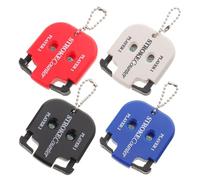 ULTECHNOVO 4 Pièces Compteur de Score de Golf Portable en Plastique Abs avec Double Disque Indépendant et Porte-clés Métallique pour Matchs Amicaux et Séances D'entraînement Décontractées