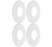 ULTECHNOVO 4 pièces Couvercle de Tuyau Plaques Décoratives Auto Adhésives pour Flange de Tuyau Cache Robinet Rond pour des Résidentiels et Commerciaux