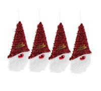 ULTECHNOVO 4 Pièces Décorations de Noël Père Noël pour Sapin Suspendues Colorées Résistantes Décorations Festives pour Vitrines Maisons et Bureaux Ambiance Saisonnière