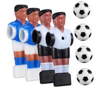 ULTECHNOVO 4 Pièces Figurines de Joueurs de Babyfoot de Remplacement avec Mini Ballons pour Table de Football de Table Accessoires Robustes pour Jeu de Salon