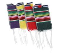 ULTECHNOVO 4 Pièces Housse de Bouteille de Bière Mexicaine Ponchos à Bière pour Bouteilles Décorations de Fête pour Cinco de Mayo Housses de Colorées