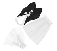 ULTECHNOVO 4 Pièces Housses de Bouteilles de Vin Mariage Lot de Décorations Élégantes Robe Mariée Manchons Réutilisables pour Fête et Table de Noces