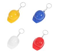 ULTECHNOVO 4 pièces Porte-clés Casque Sécurité Construction Décoratif avec Décapsuleur Multifonction pour Sacs Clés Voiture Assortiment Rouge Jaune Bleu Blanc