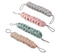 ULTECHNOVO 4 pièces Serviette Exfoliante Longue Bande pour Bain PE Doux Massage Corporel Nettoyage Lot Salle de Bain Couleur Aléatoire Couleur Aléatoire Couleur Aléatoire