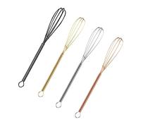 ULTECHNOVO 4 pièces Set de Mini à Œufs Acier Inoxydable Mélangeur à et Manuel Poignée Épaisse Antidérapante pour Cuisine Cafés et Pâtisseries