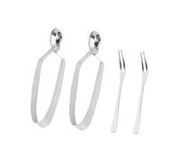 ULTECHNOVO 4 pièces Set Pince à Escargots Acier Inoxydable avec Fourchette Ustensiles pour Déguster Escargots et Fruits de Mer