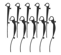 ULTECHNOVO 40 Pièces Clips de Protection de Gouttière, Fixations de Gouttières en Plastique Noir, Crochets Courbés et Droits pour Moustiquaire à Feuilles, Système de Drainage, Bâtiments
