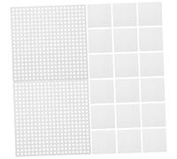 ULTECHNOVO 40 Pièces Toile Plastique Carrée pour Broderie Maille Blanche pour DIY Sacs Point de Croix et Créations Artisanales