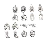 ULTECHNOVO 48 pièces Western Cactus Alloy Jewelry Charms Set For Bracelet Pendant Necklace Earrings DIY Craft Accessories