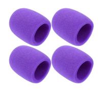 ULTECHNOVO 4pcs Housses de Microphone en Écume Pourpre Protections Anti-vent Amortisseurs Antichoc Lavables Faciles à Nettoyer pour Usage à Domicile et Performance