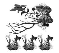 ULTECHNOVO 4pièces Accessoires Cheveux Effrayants Épingles Gothiques Zombies Pinces Halloween Squelettes Barrettes Crânes Horreur Coiffes Thématiques Horreur