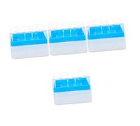 ULTECHNOVO 4pièces Boîte De Rangement Cryovial Polycarbonate Compartiments Numérotés Pour Échantillons Boîte De Congélation Transparente Avec Couvercle Sécurisé Et Grille Inventaire