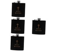 ULTECHNOVO 4pièces Bouteille Acier avec Flasque à Eau Sainte Portable pour Baptême Et Activités De Plein Air Flacon De Élégant pour Étanche Et