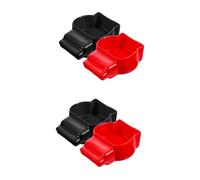 ULTECHNOVO 4pièces Couvre-bornes De Batterie Isolants Protection Des Bornes Positives Et Négatives Pour Voitures Camions Et Bateaux Kit De Protection Durable Et Flexible
