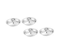 ULTECHNOVO 4pièces Plaque Acier Inoxydable Pour Sauces Plateau à Œuvre Assiette Multi-usages Bol à Dessert Réutilisable